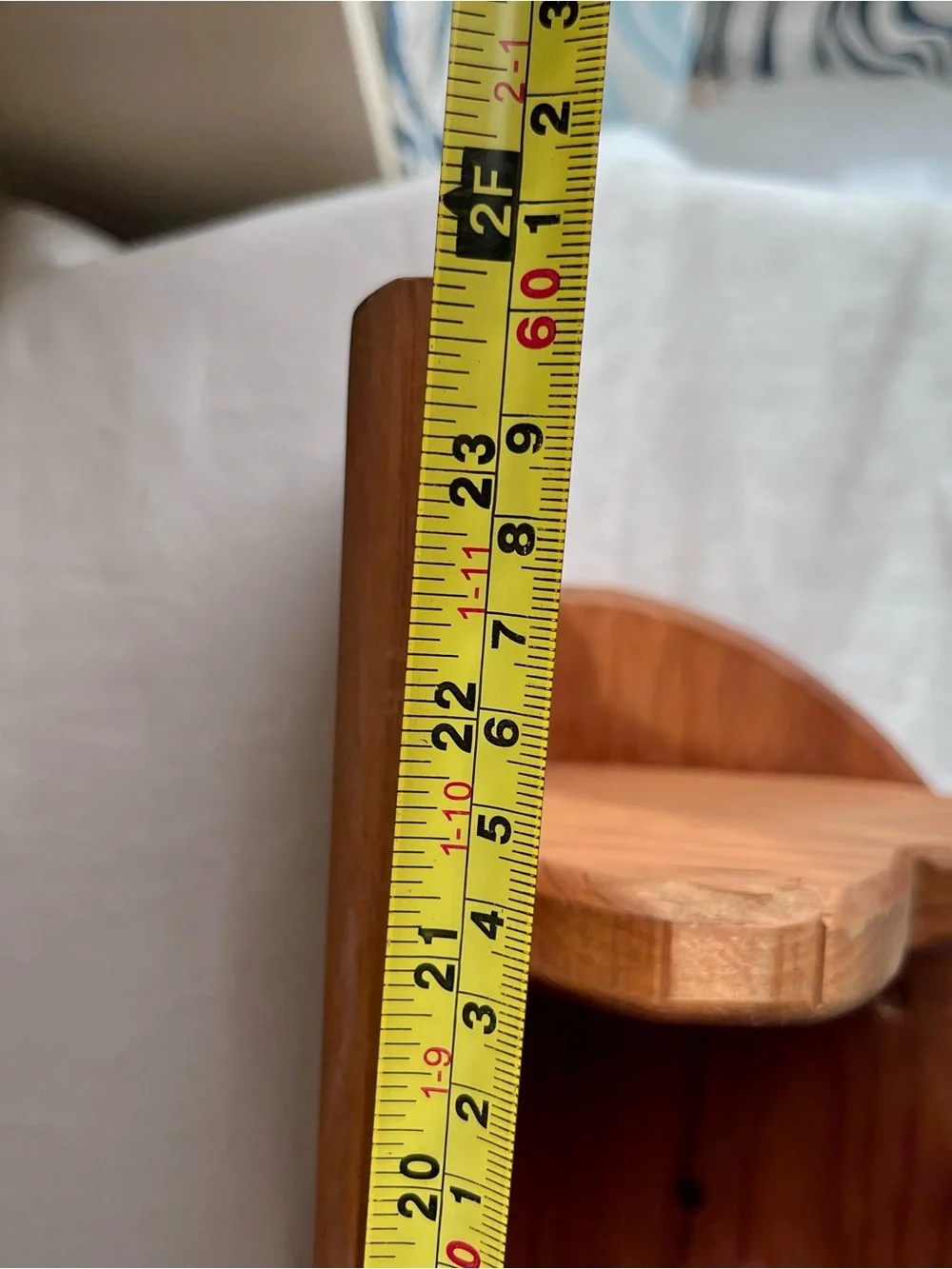 Heart Cedar Wall Coat Rack with Three Pegs - Natural Wood